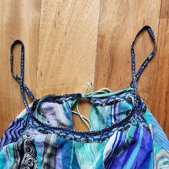 Camilla Turquoise and White Romper - Women's Size Small - Picture 3 of 7